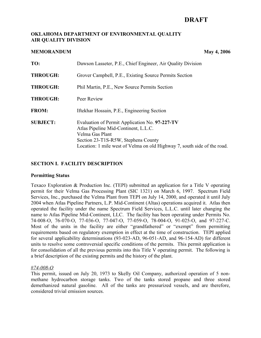 Oklahoma Department of Environmental Quality s13