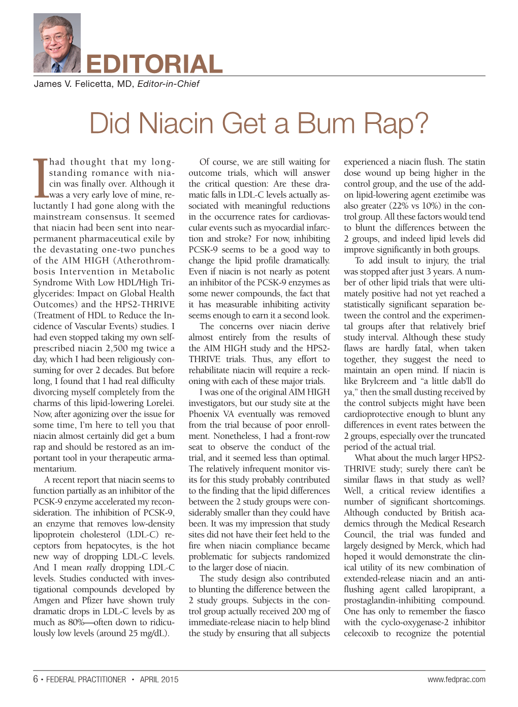 Did Niacin Get a Bum Rap?
