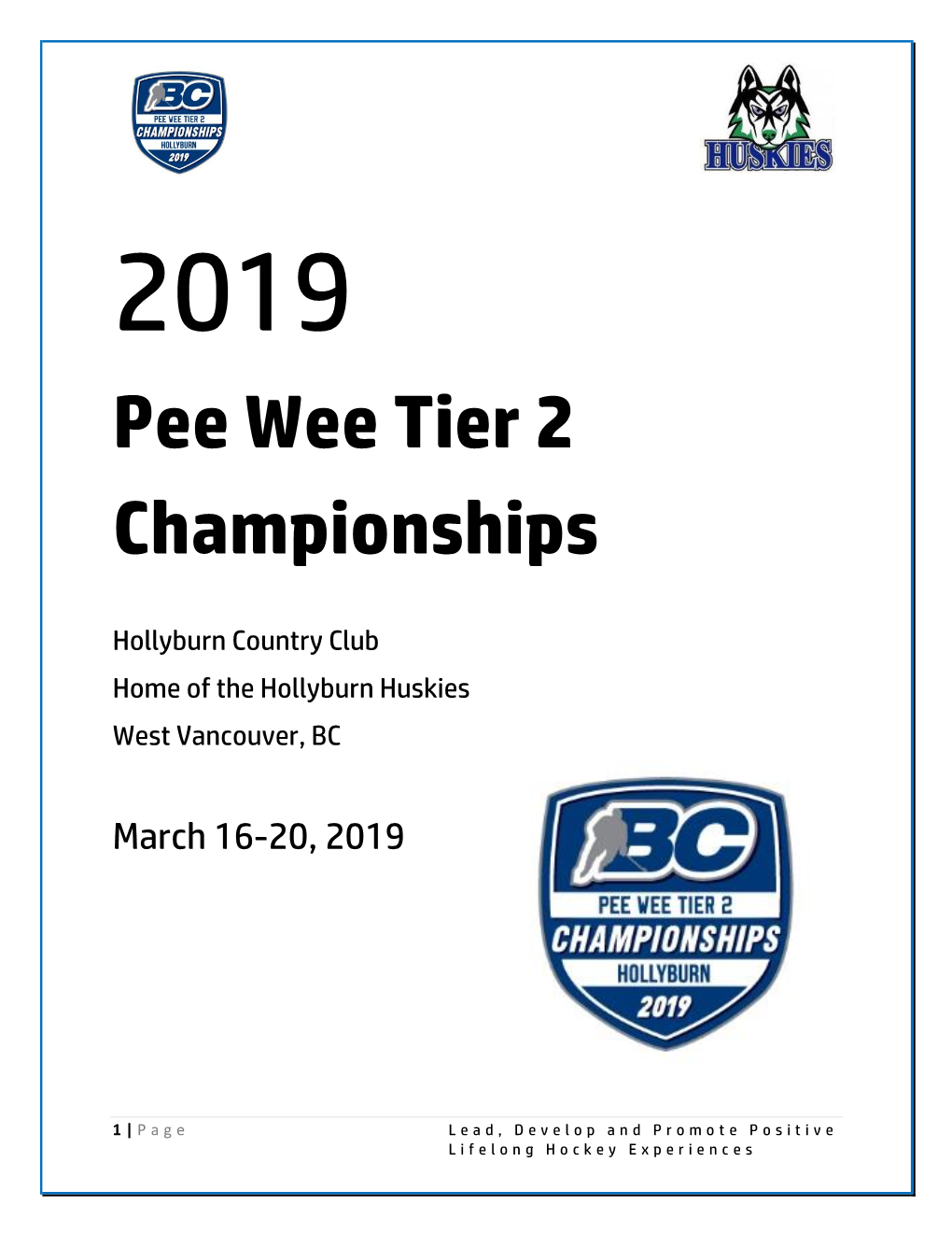 Pee Wee Tier 2 Championships