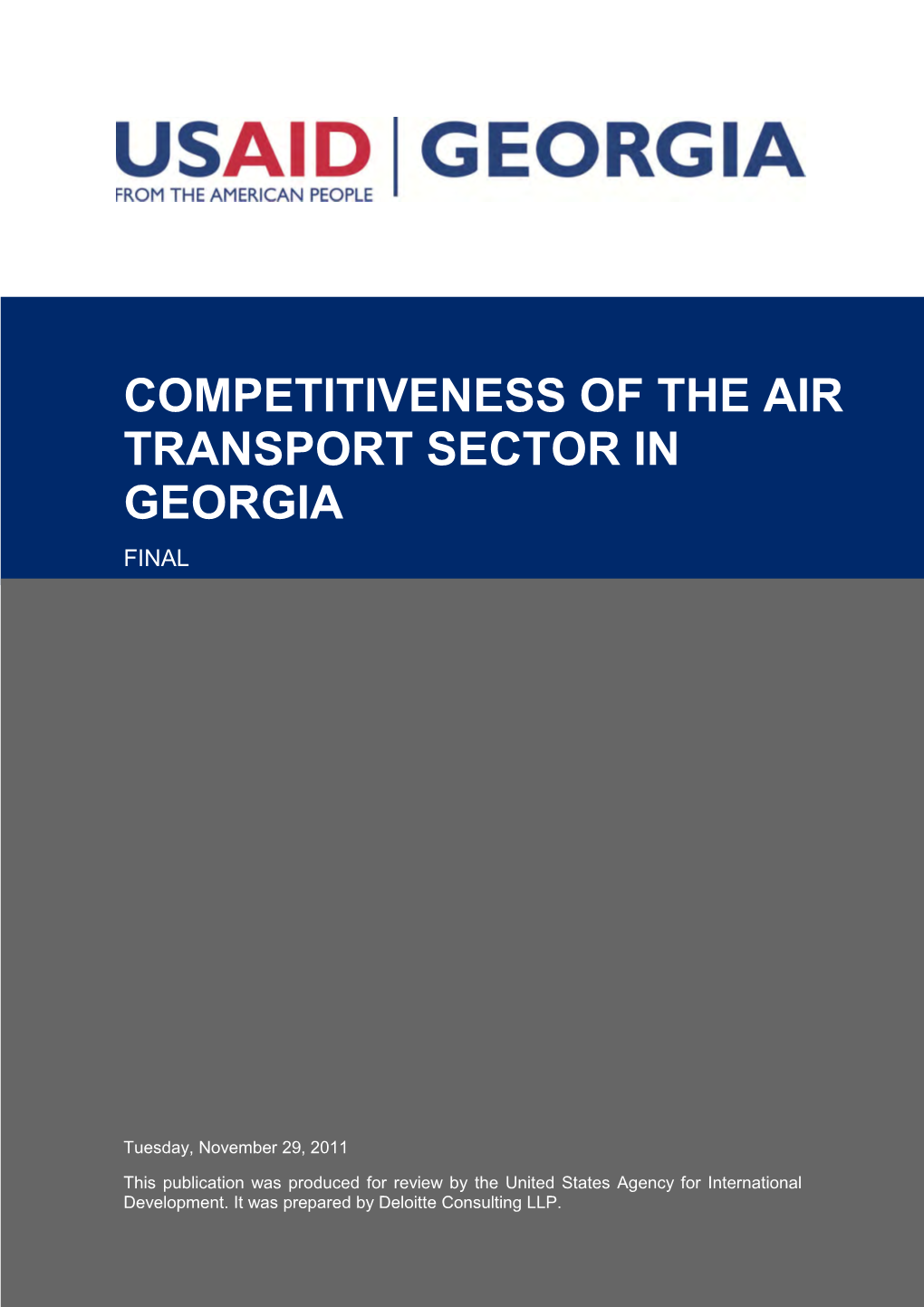 Competitiveness of the Air Transport Sector in Georgia Final