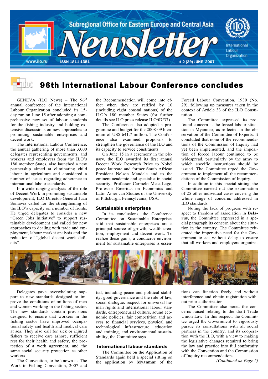 96Th International Labour Conference Concludes