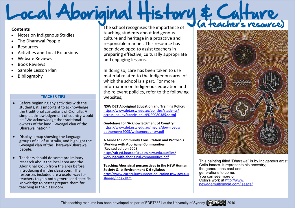 Local Aboriginal History & Culture