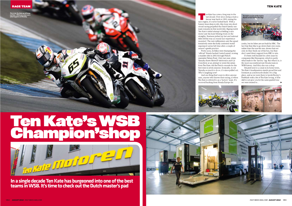 Ten Kate's WSB Champion'shop