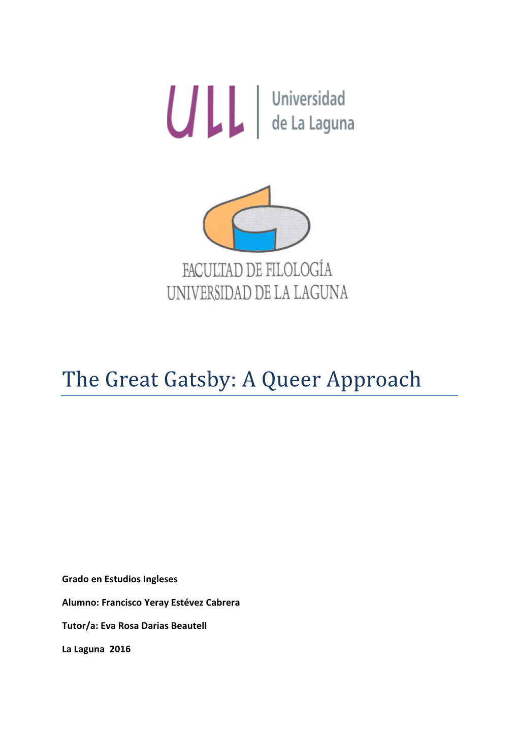 The Great Gatsby: a Queer Approach
