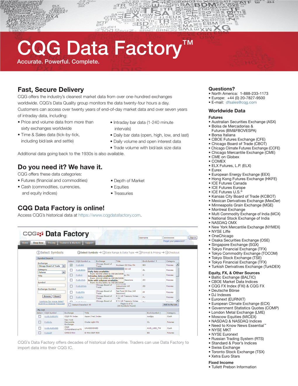 CQG Data Factory™ Accurate