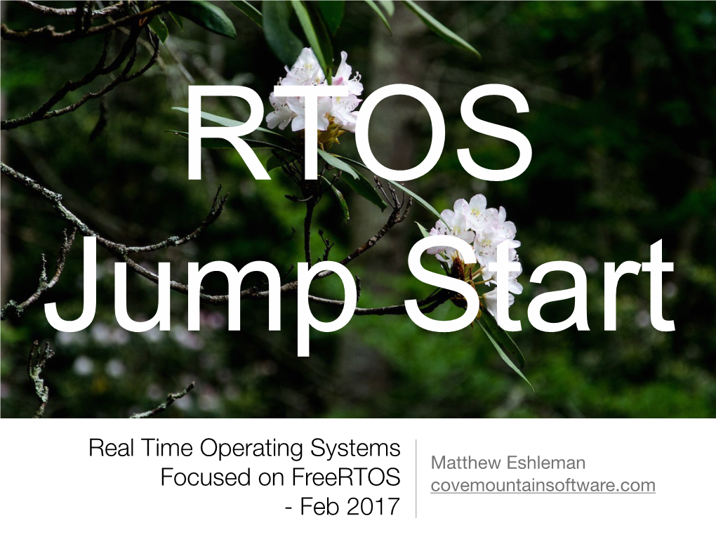 Real Time Operating Systems Focused on Freertos