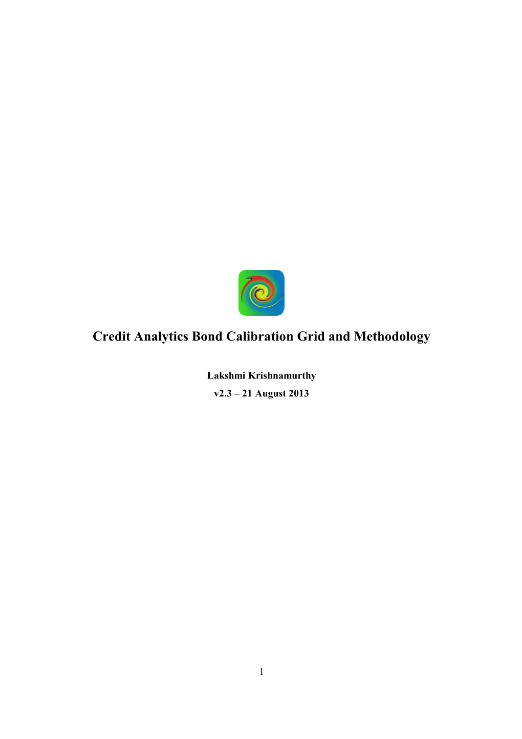 Credit Analytics Bond Calibration Grid and Methodology