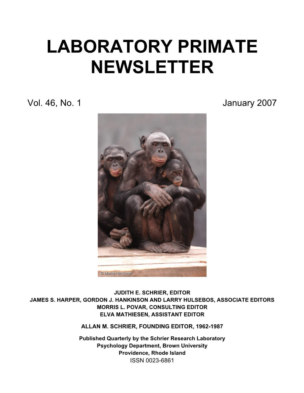 Laboratory Primate Newsletter