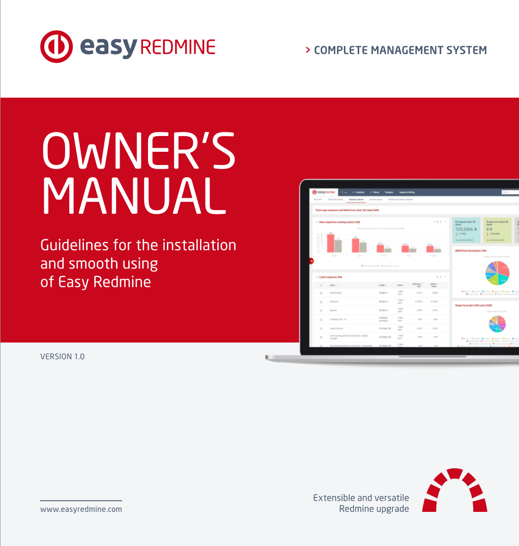 OWNER's MANUAL Guidelines for the Installation and Smooth Using of Easy Redmine