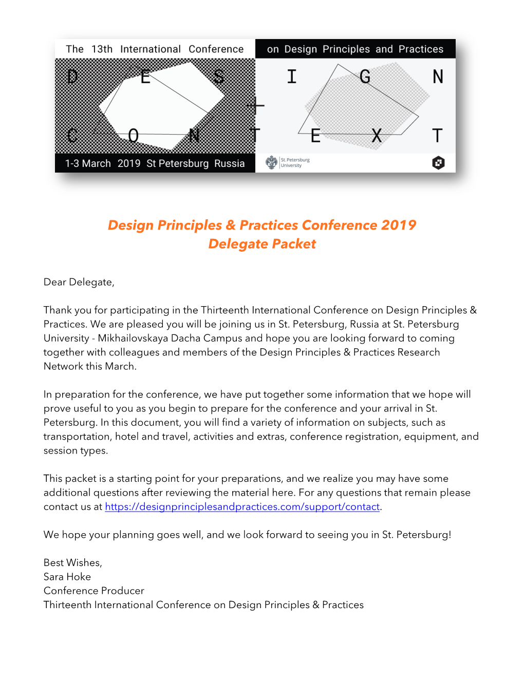 Design Principles & Practices Conference 2019 Delegate Packet