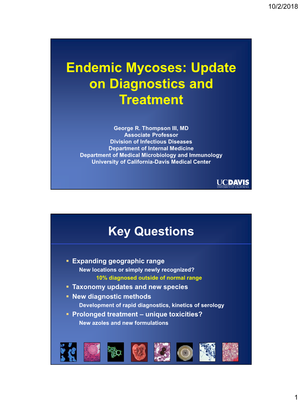 Endemic Mycoses: Update on Diagnostics and Treatment