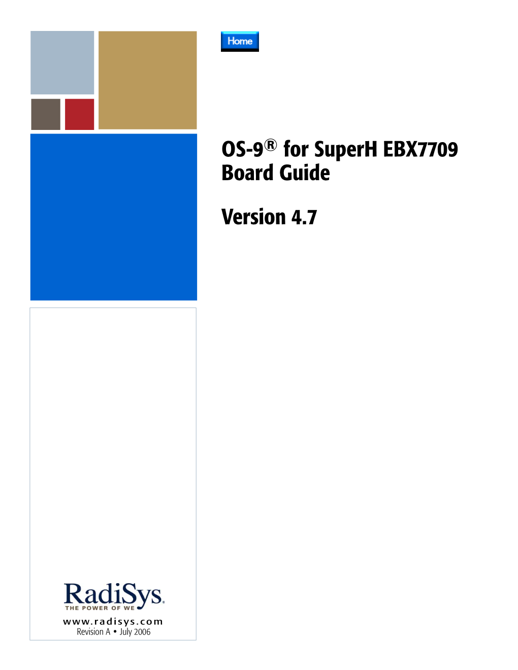 OS-9 for Superh EBX7709 Board Guide