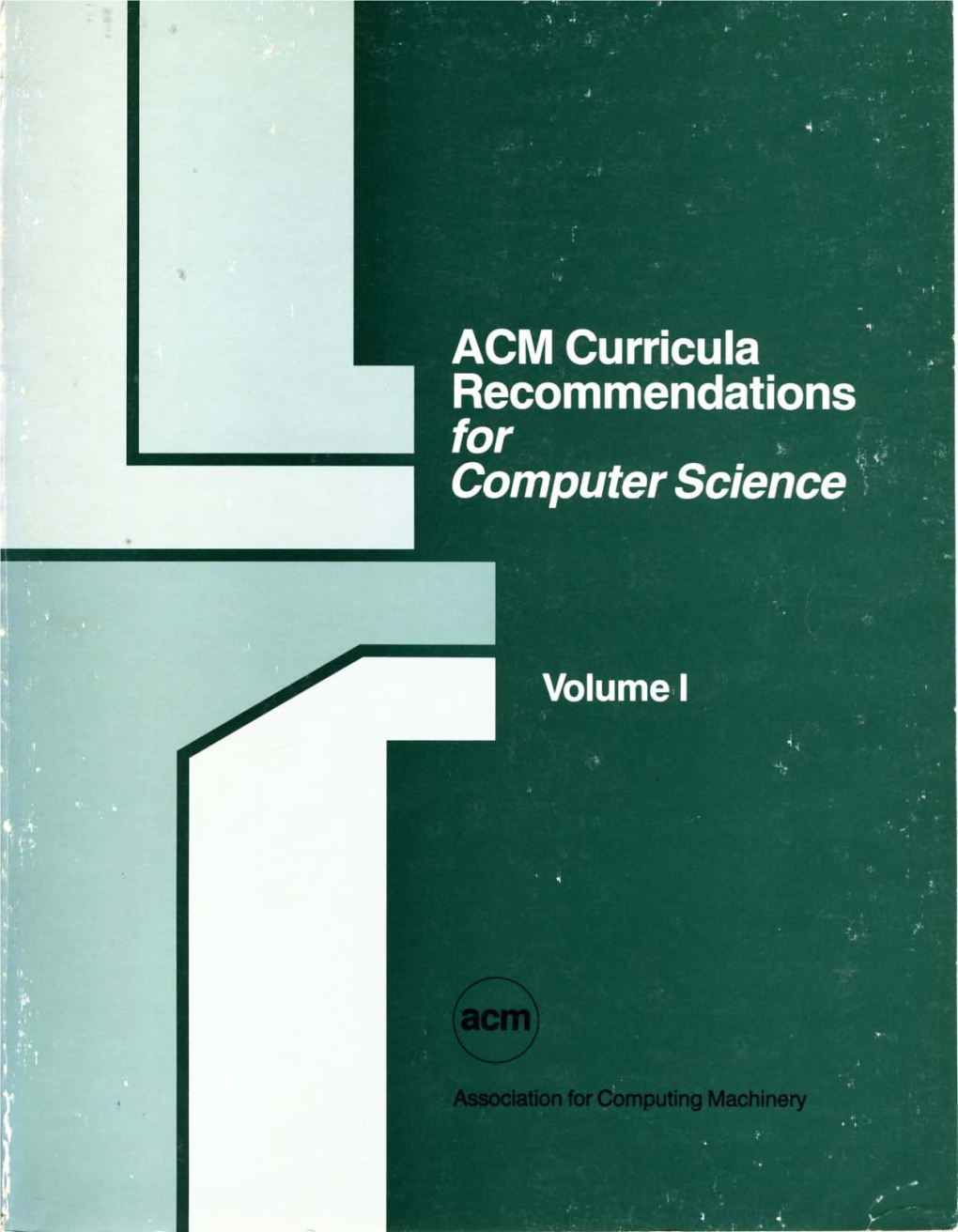 Curriculum '68: Recommendations for Academic Programs