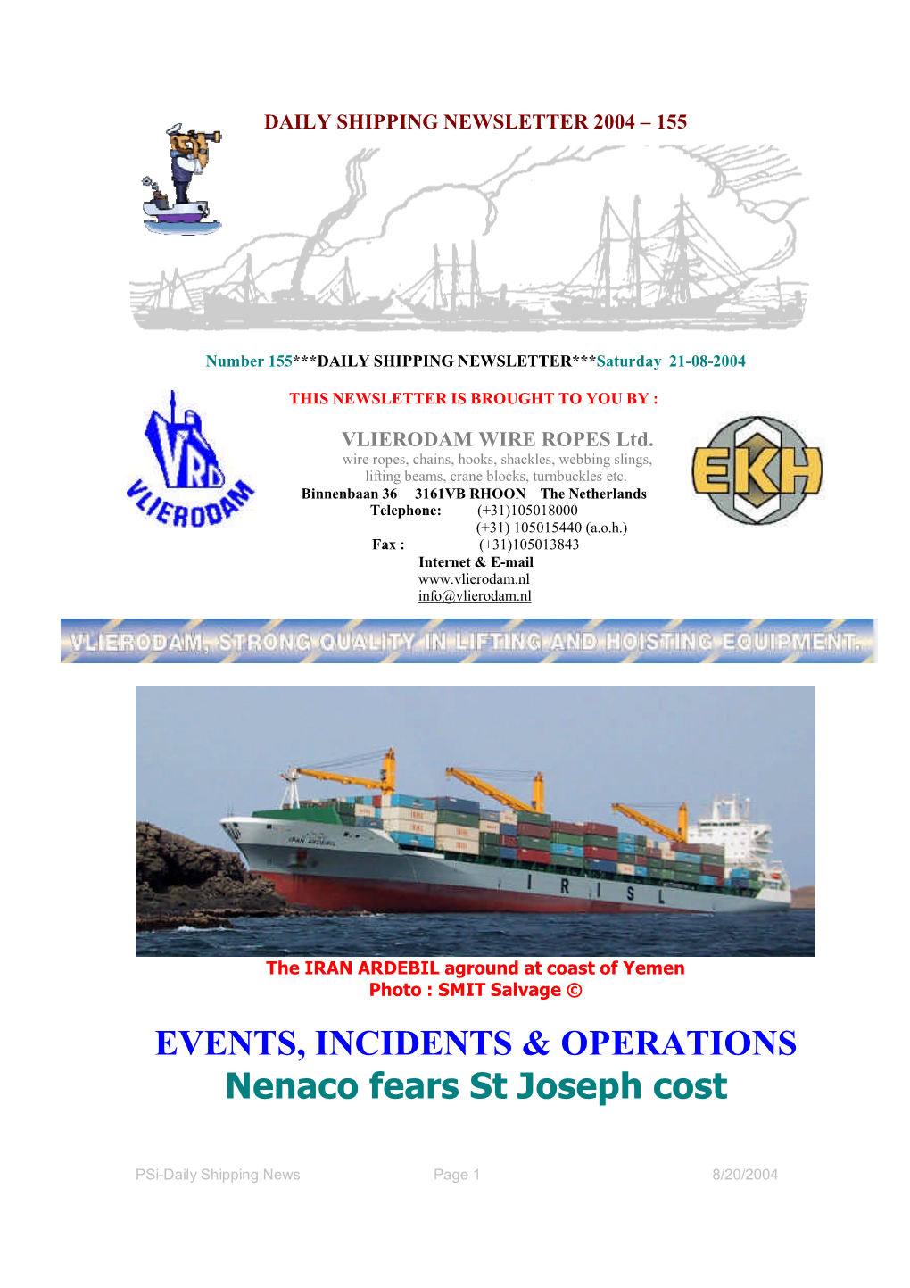 EVENTS, INCIDENTS & OPERATIONS Nenaco Fears St