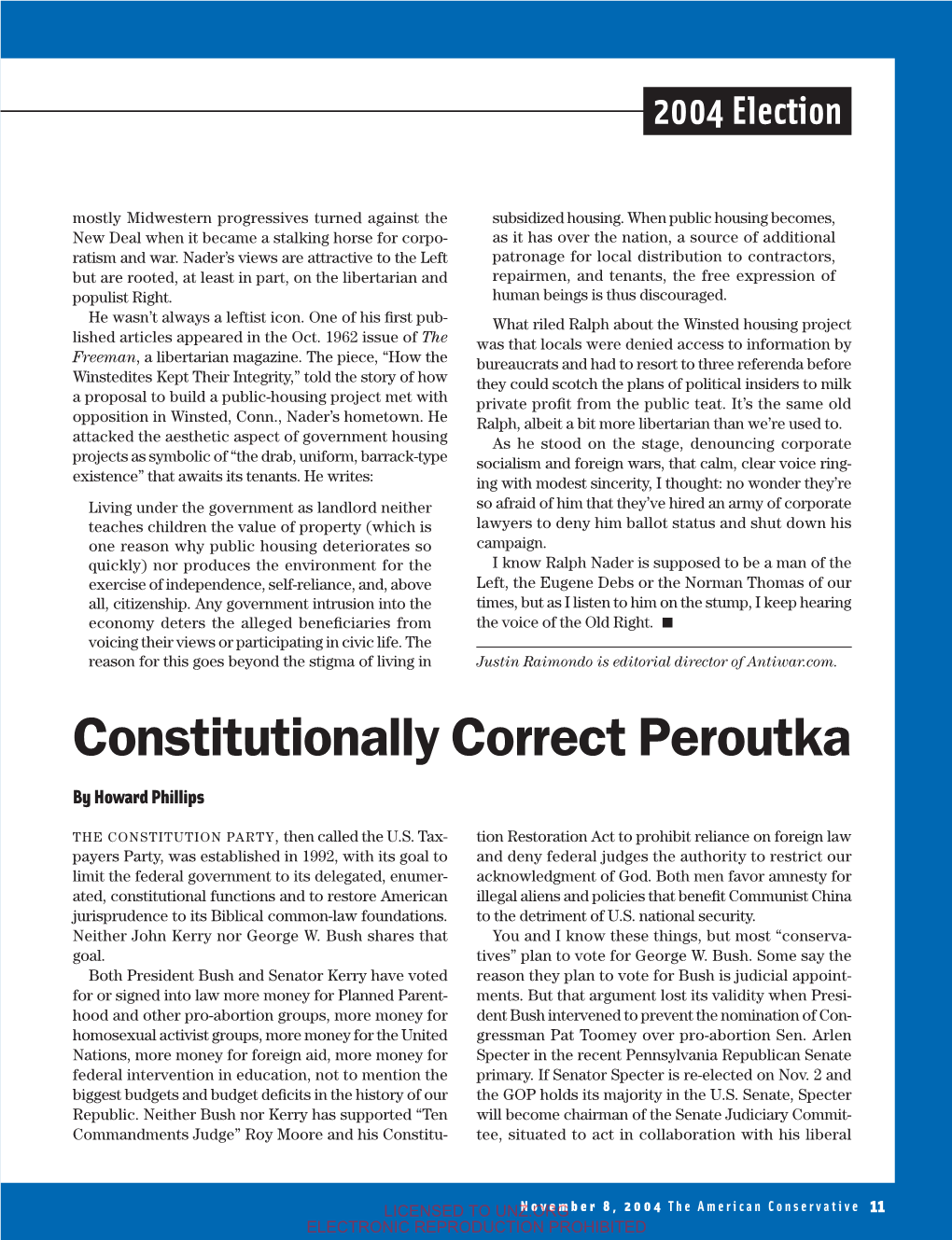 Constitutionally Correct Peroutka