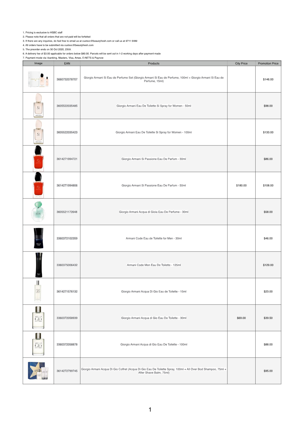 Oct'2020 Preorder List.Numbers