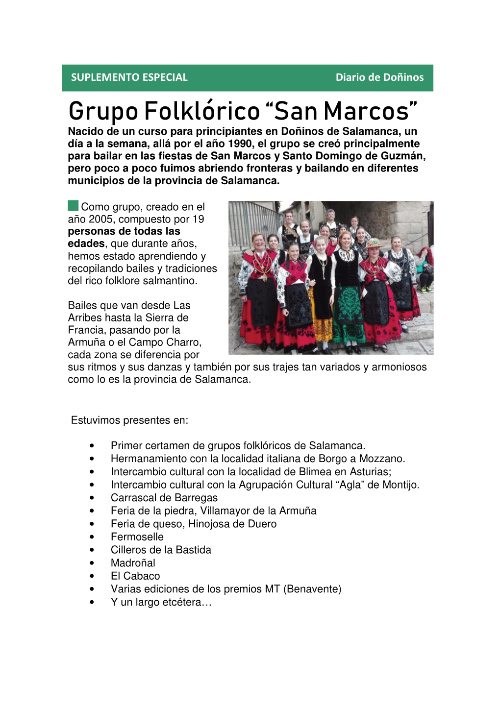 Grupo Folklórico “San Marcos”