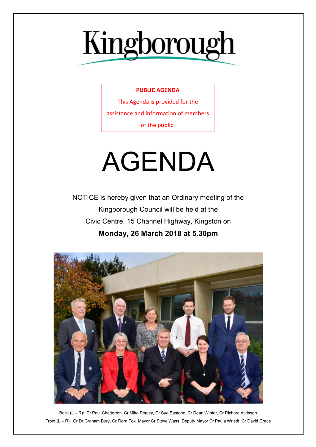 Council Agenda