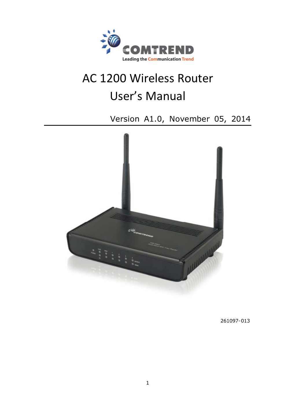 AC 1200 Wireless Router User's Manual