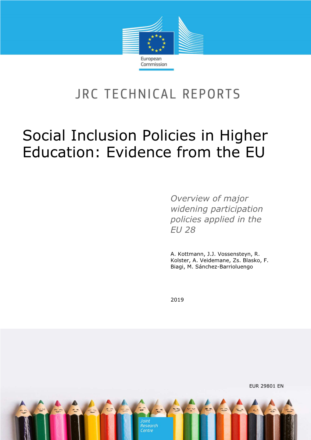 Social Inclusion Policies in Higher Education: Evidence from the EU