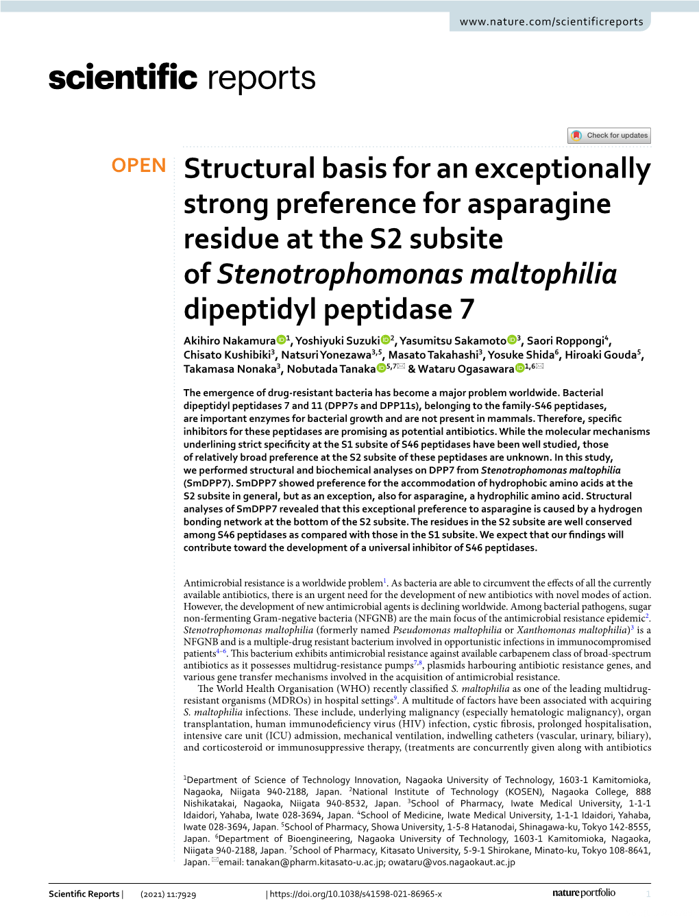 Structural Basis for an Exceptionally Strong Preference for Asparagine