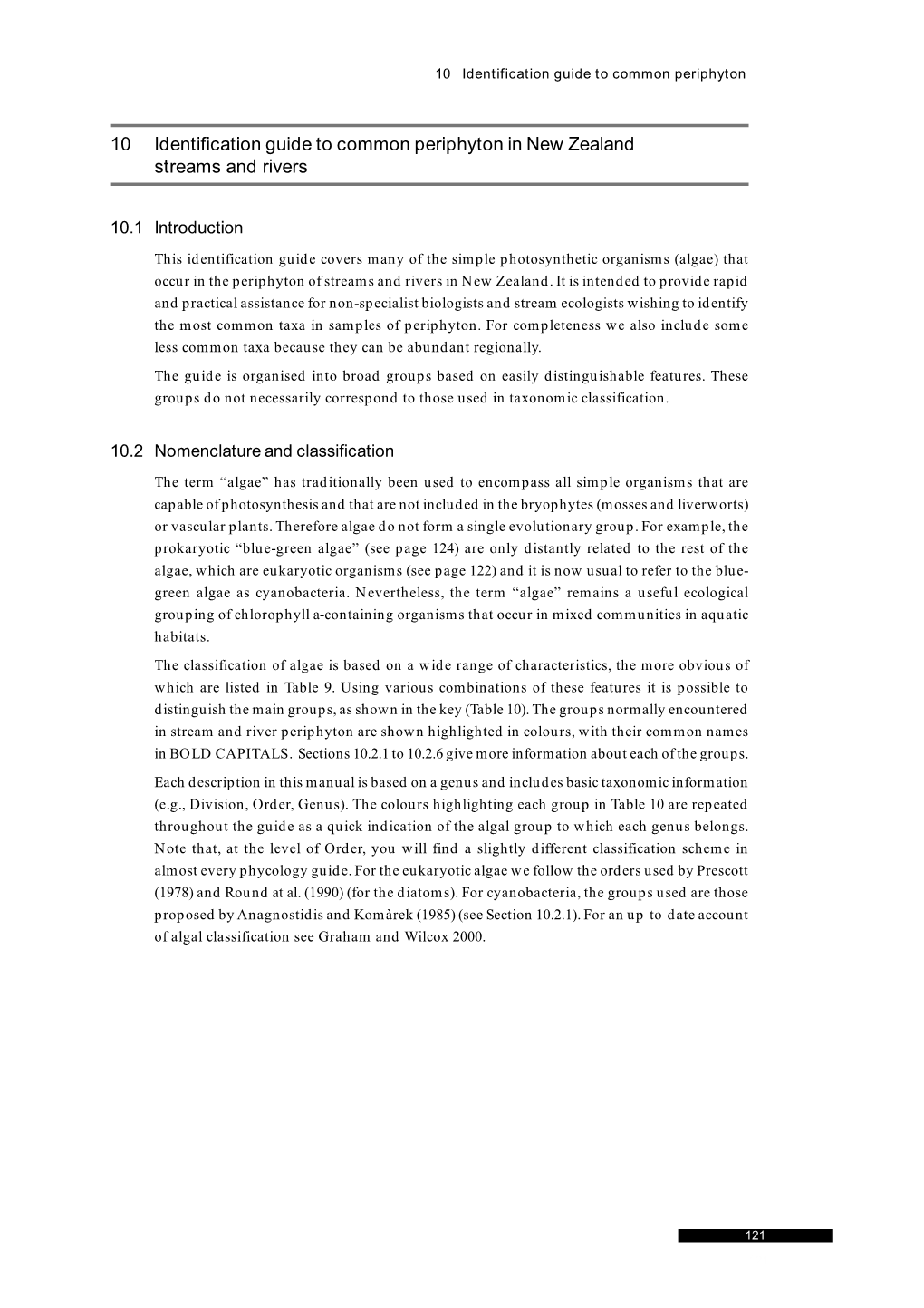 10 Identification Guide to Common Periphyton in New Zealand Streams and Rivers