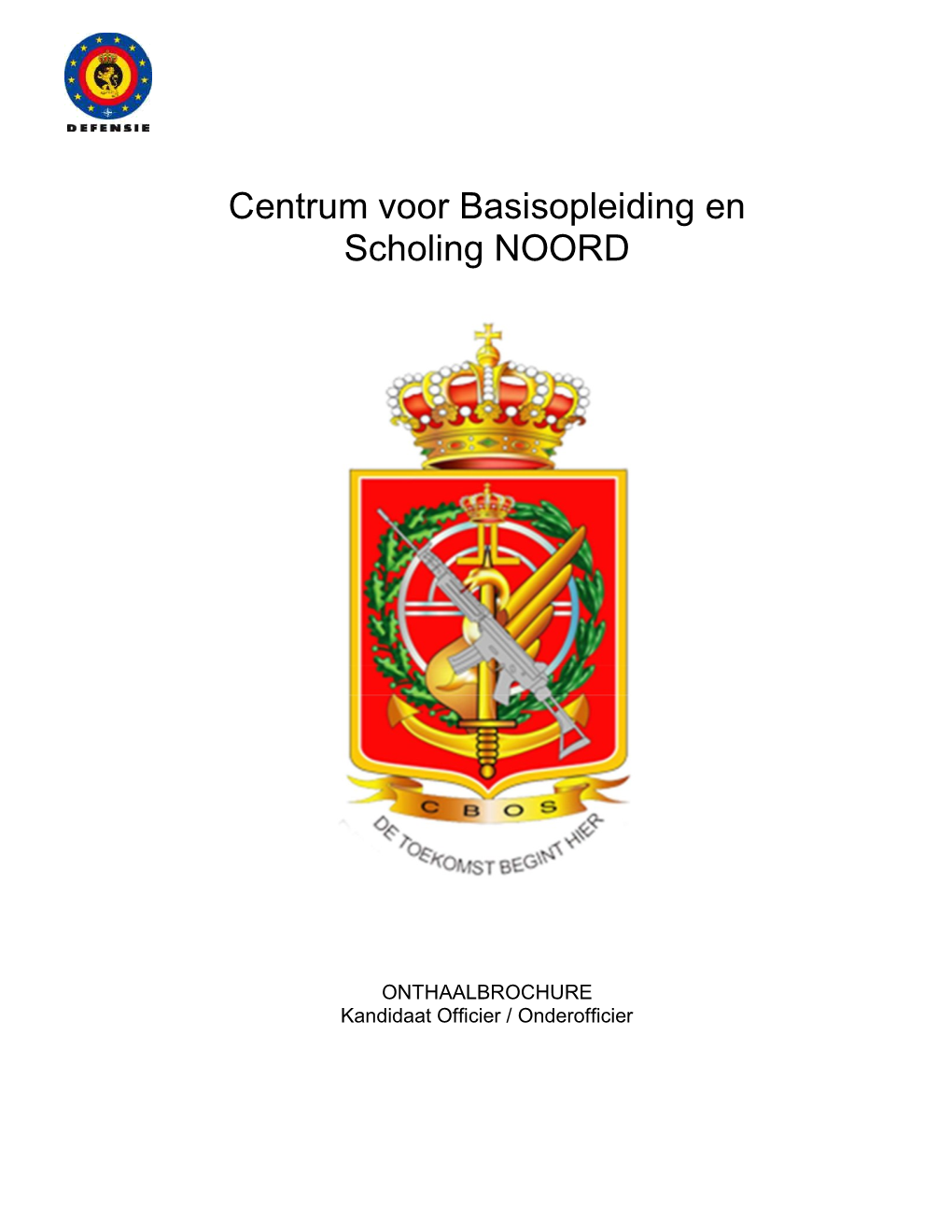 Onthaalbrochure CBOS Officier En Onderofficier