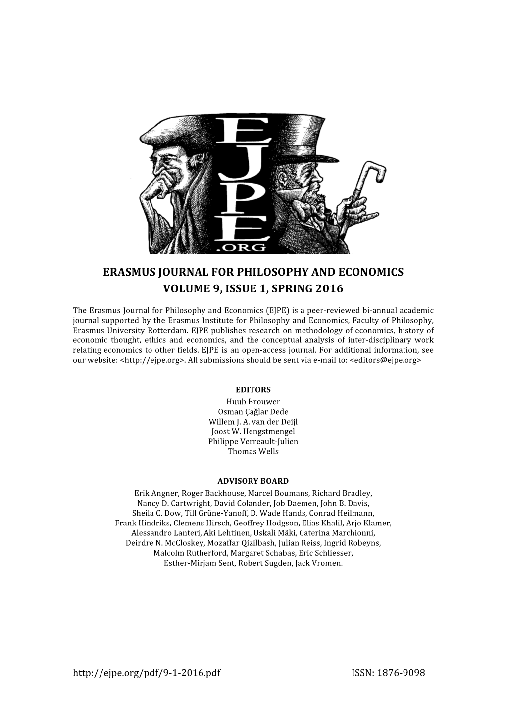 Erasmus Journal for Philosophy and Economics Volume 9, Issue 1, Spring 2016