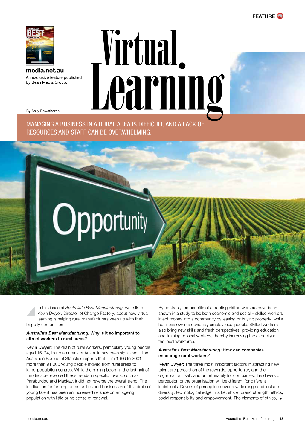 Virtual Learning Capability Is One Way in Which Employers Can Provide Ongoing Training and Support, Thereby Increasing the Attractiveness of a Rural Company