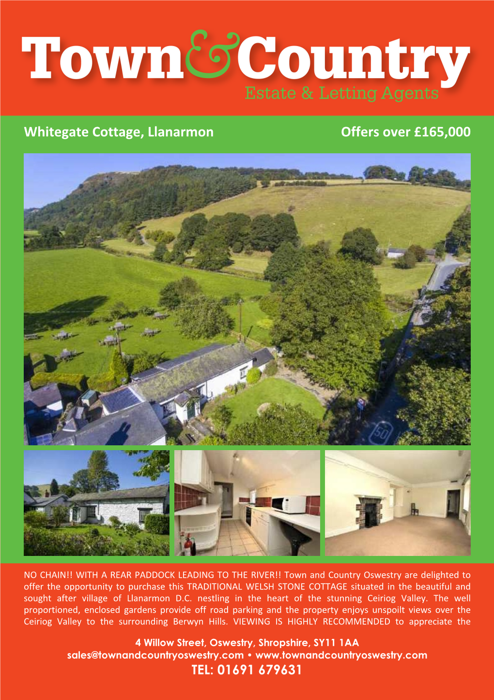 Whitegate Cottage, Llanarmon Offers Over £165,000