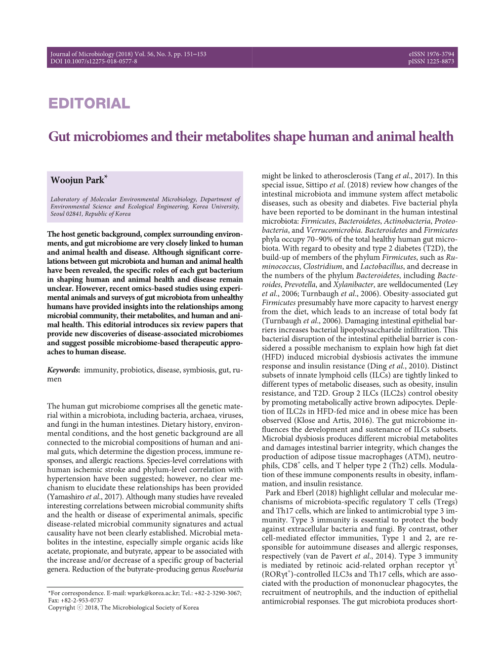 Gut Microbiomes and Their Metabolites Shape Human and Animal Health