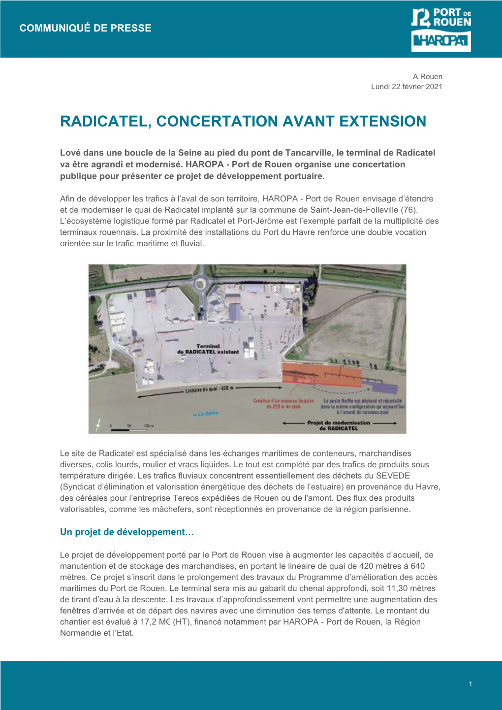 Concertation Sur L'extension Du Quai De Radicatel