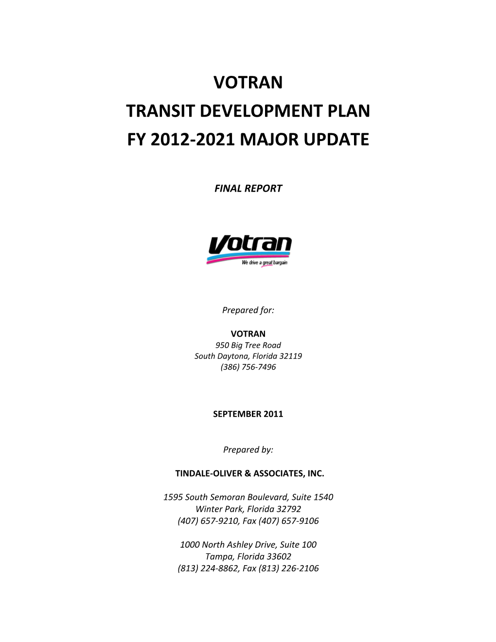 Transit Development Plan FY 2012-2021 Major Update
