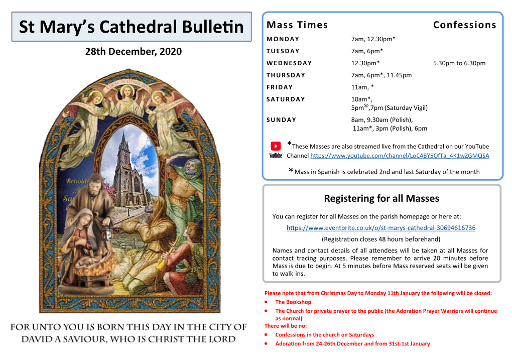 St Mary's Cathedral Bulletin