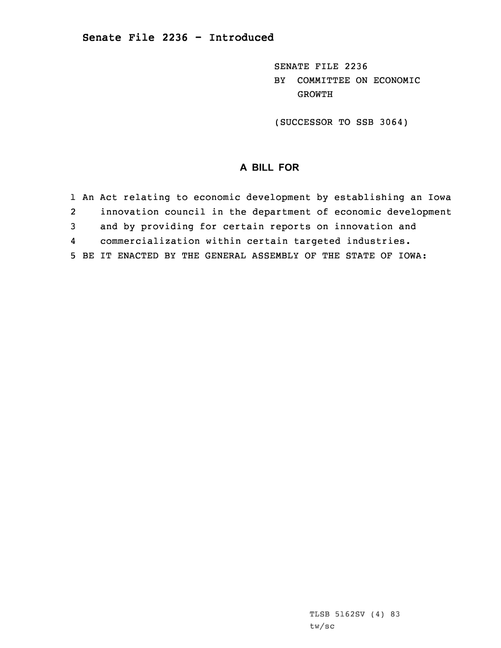 Senate File 2236 - Introduced