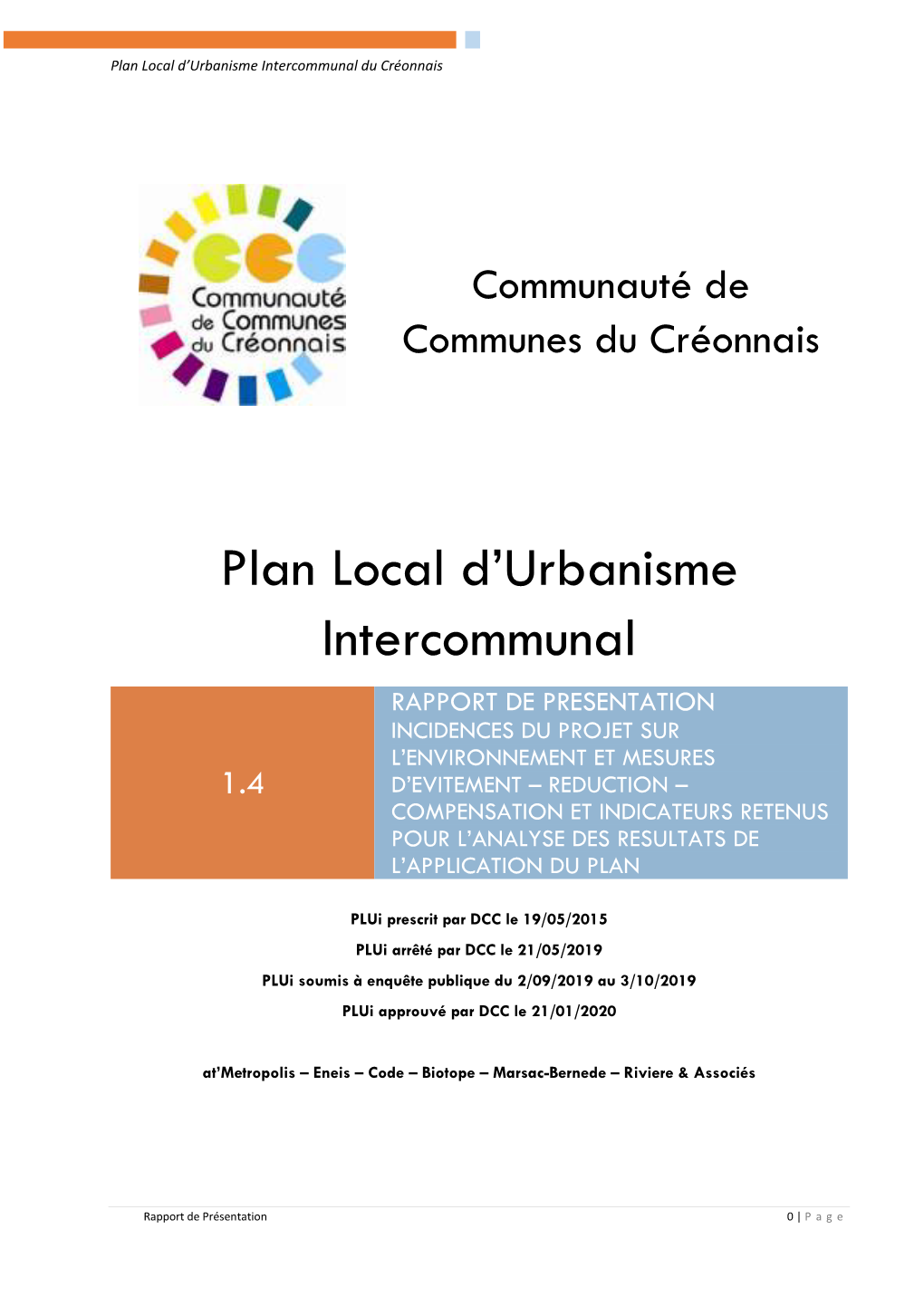 Plan Local D'urbanisme Intercommunal Qui Tient Lieu De Plan De Déplacements Urbains Mentionnés À L'article L