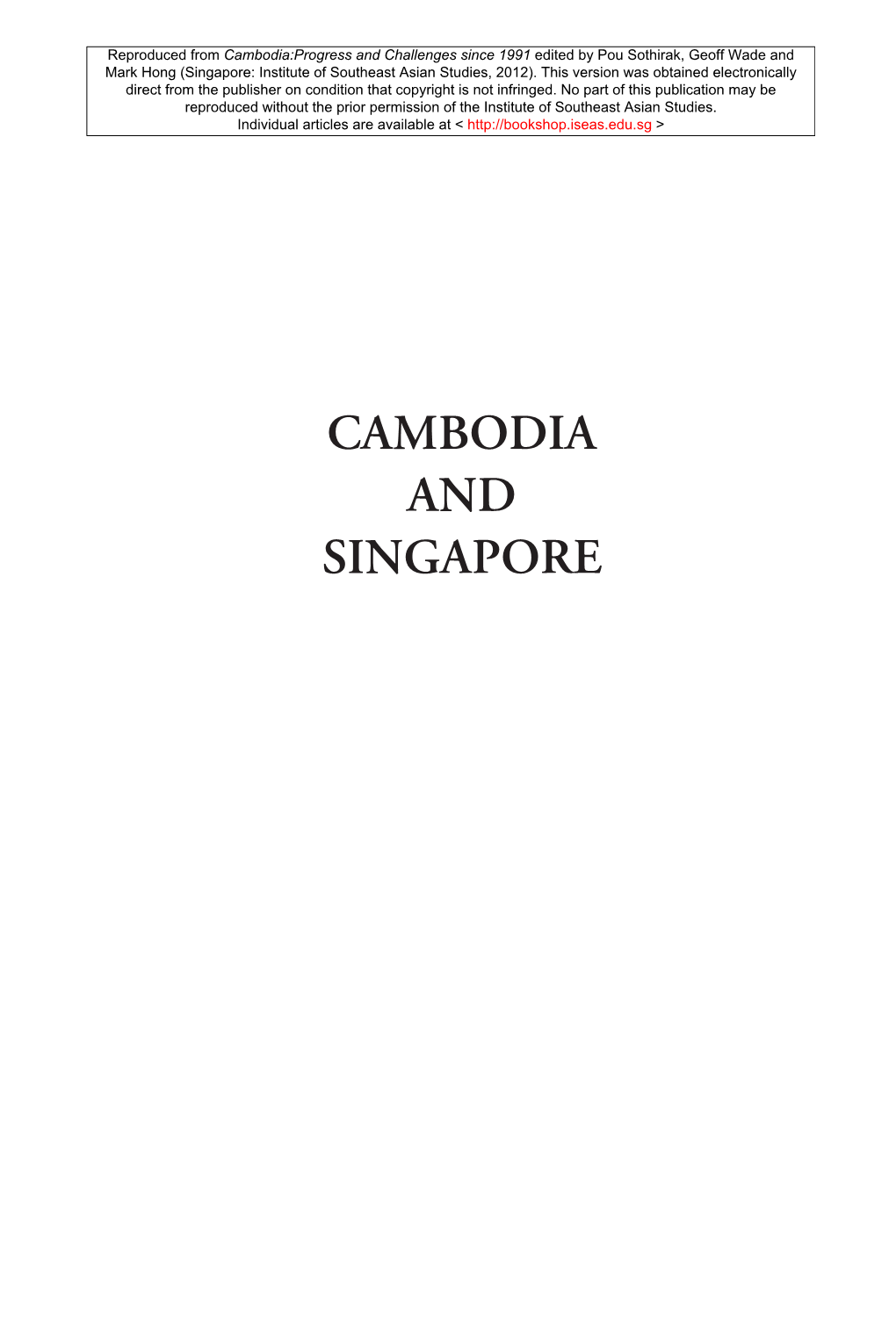 Cambodia and Singapore 1