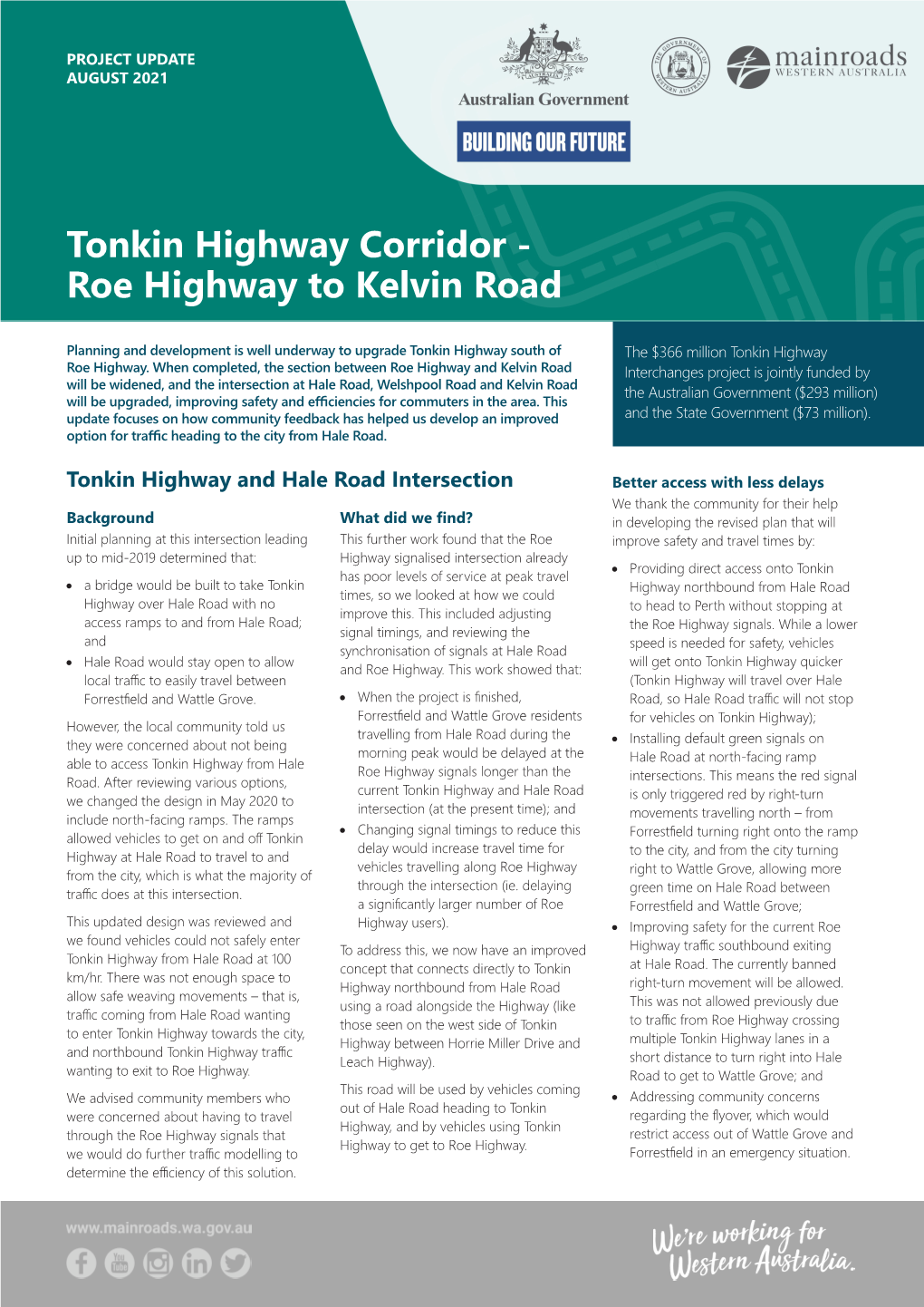 Tonkin Highway Corridor - Roe Highway to Kelvin Road