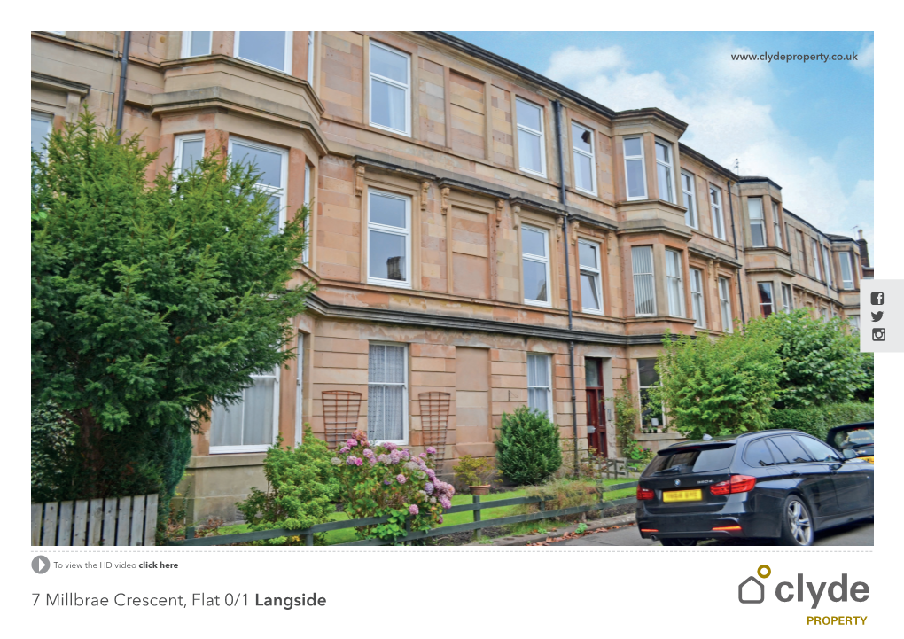 7 Millbrae Crescent, Flat 0/1 Langside   