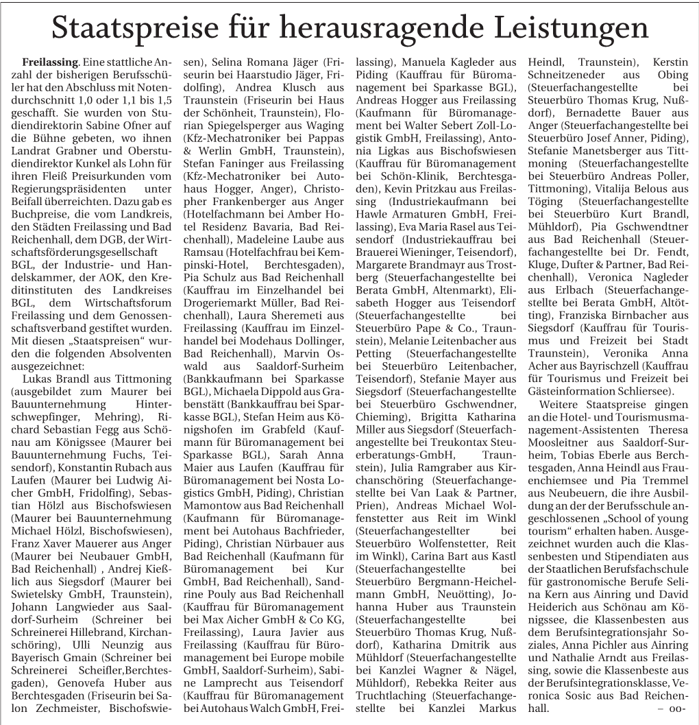 Artikel Rt/Fa/23.07.2019 Staatspreise (5501:Zeilen-Honorar)