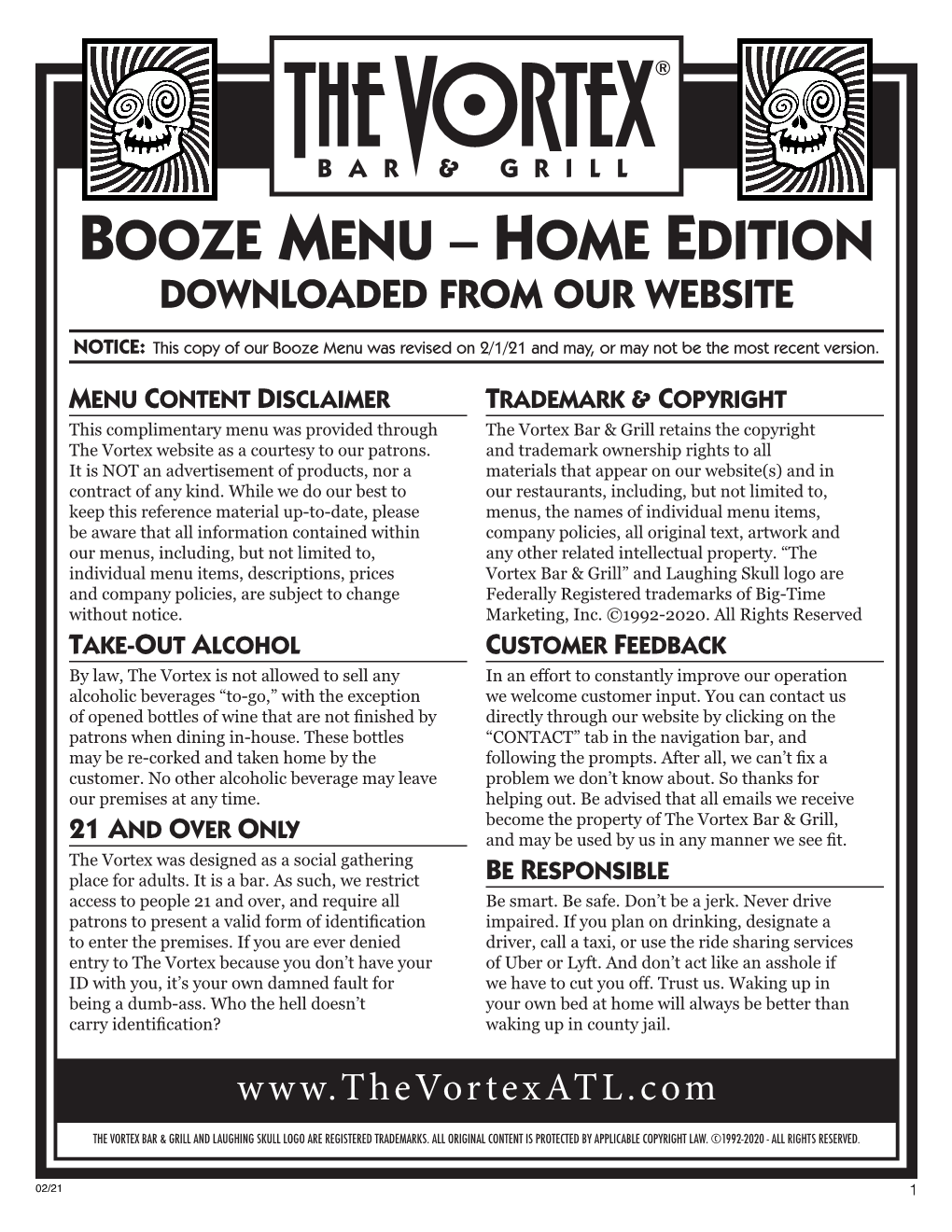 Booze Menu – Home Edition Downloaded from Our Website