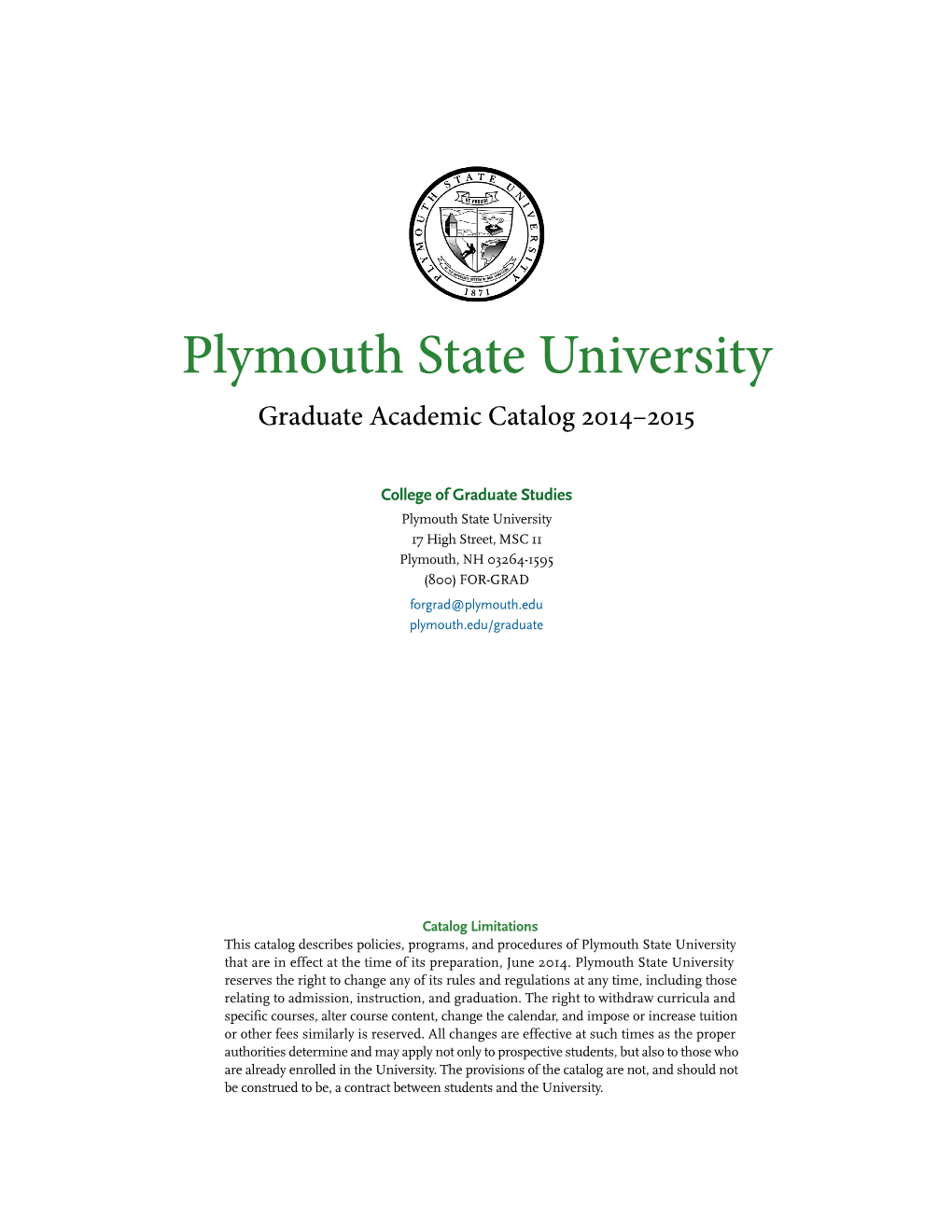 Campus at Plymouth State University