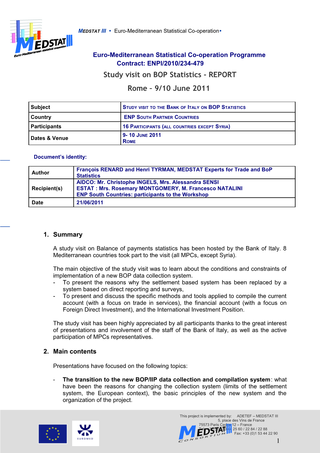 Euro-Mediterranean Statistical Co-Operation Programme