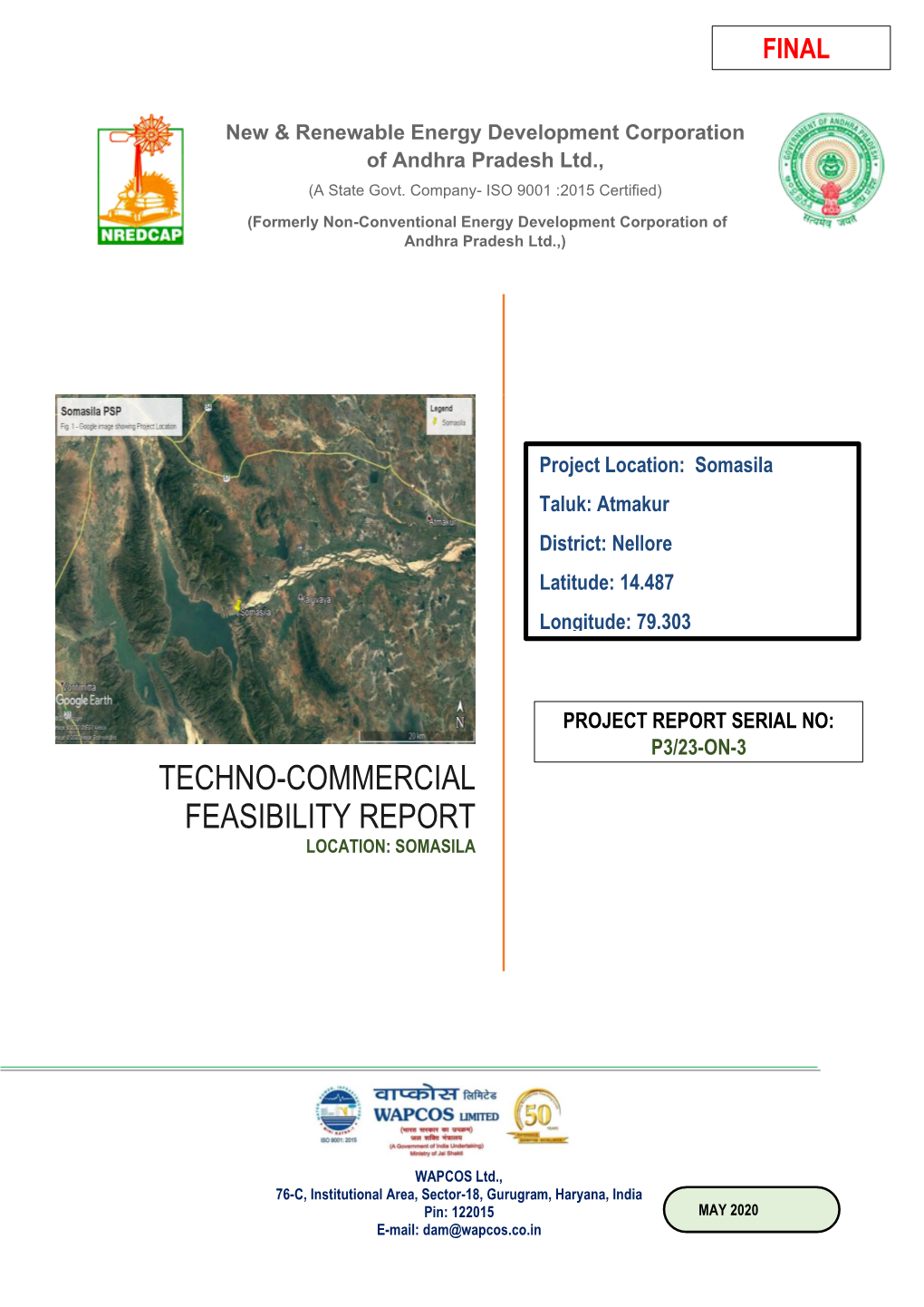 Techno-Commercial Feasibility Report Location: Somasila