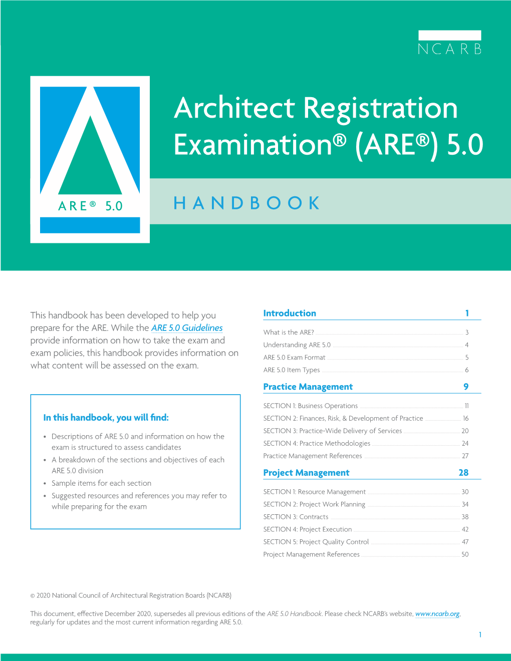 Are 5.0 Handbook | December 2020 Introduction