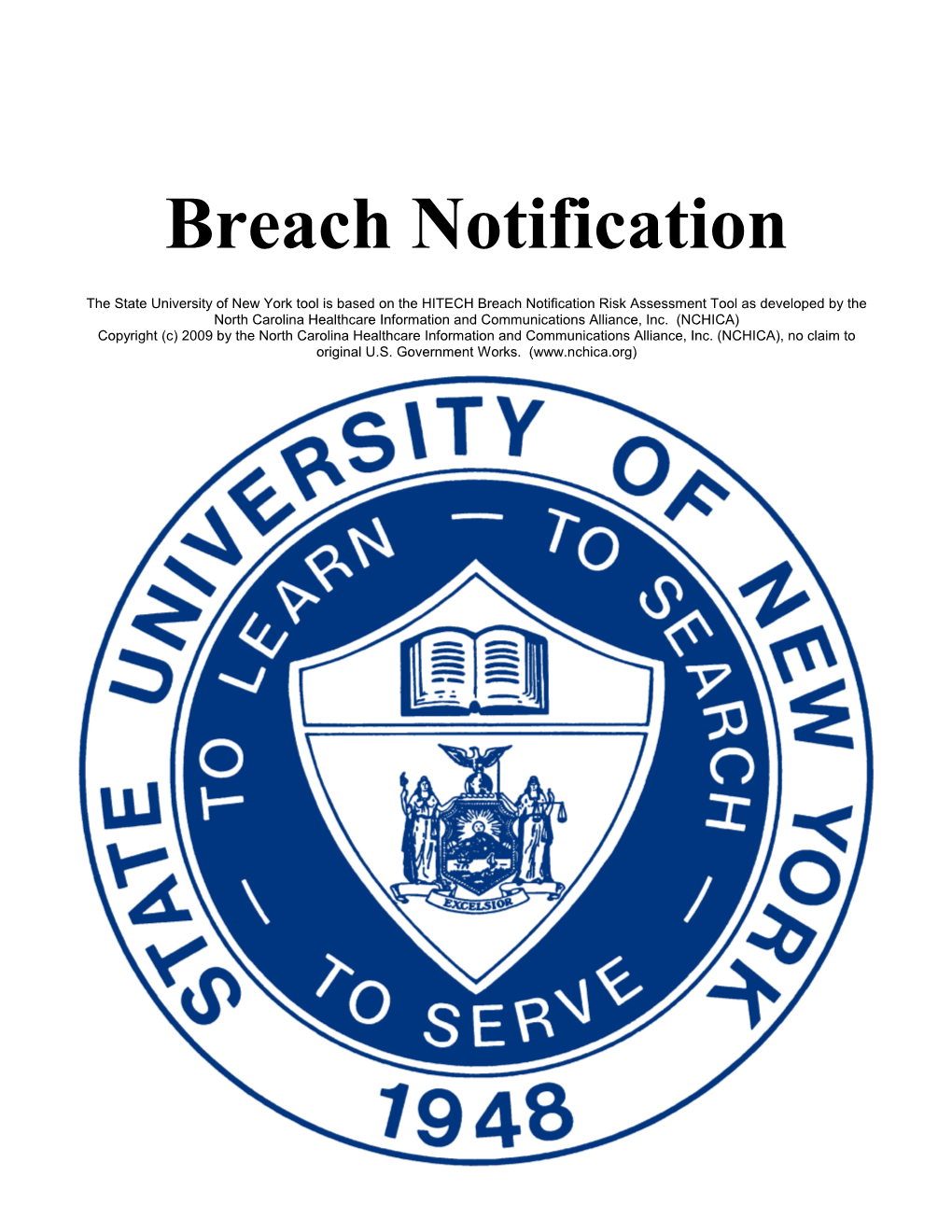 HITECH Act Breach Notification Risk Assessment Tool