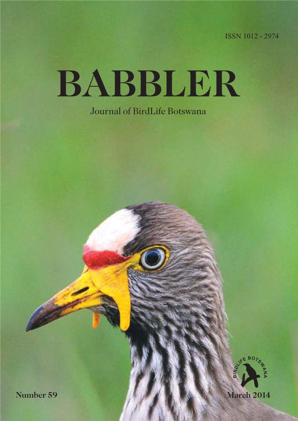 BABBLER BABBLER BABBLER Journal of Birdlife Botswana Journal of Birdlife Botswana No