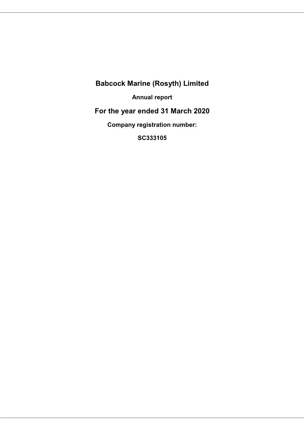 Babcock Marine (Rosyth) Limited