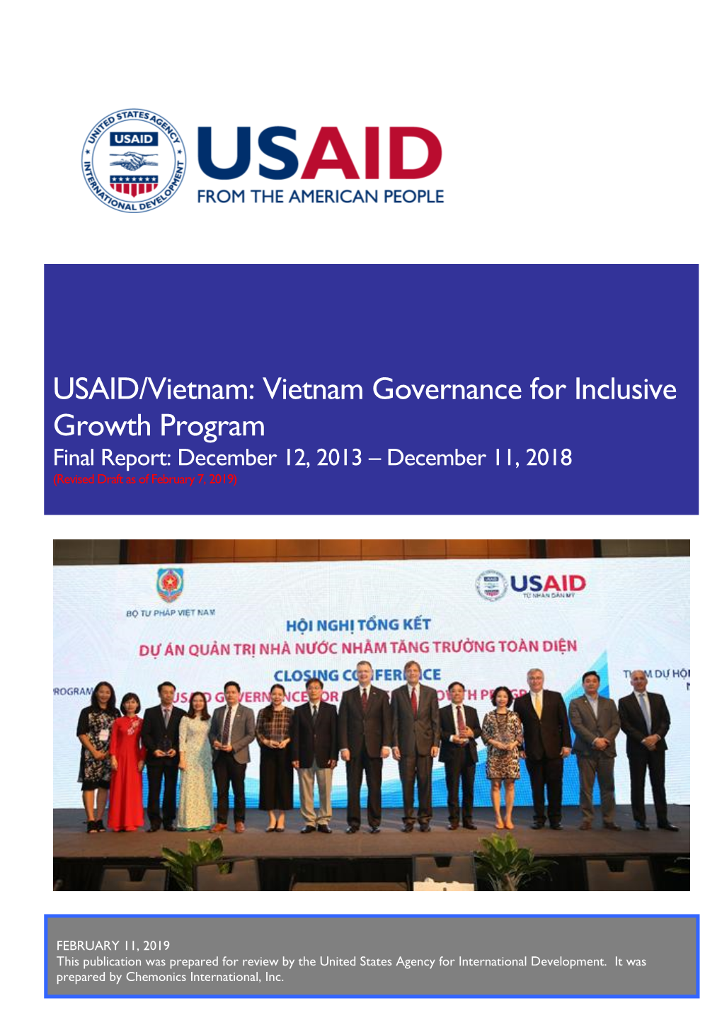 USAID/Vietnam: Vietnam Governance for Inclusive