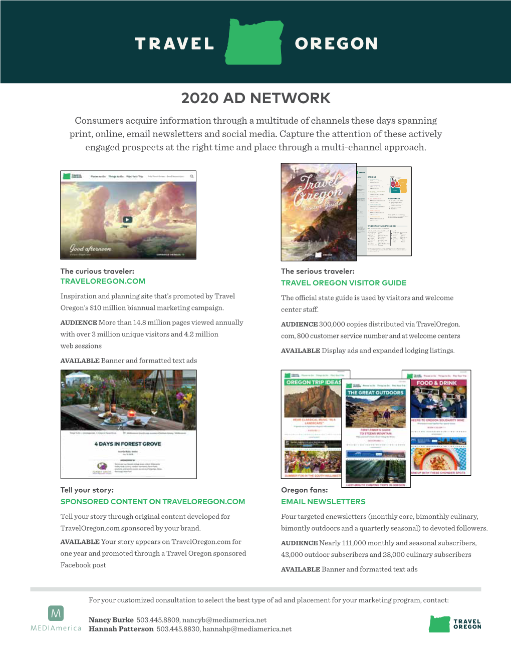 2020 AD NETWORK Consumers Acquire Information Through a Multitude of Channels These Days Spanning Print, Online, Email Newsletters and Social Media
